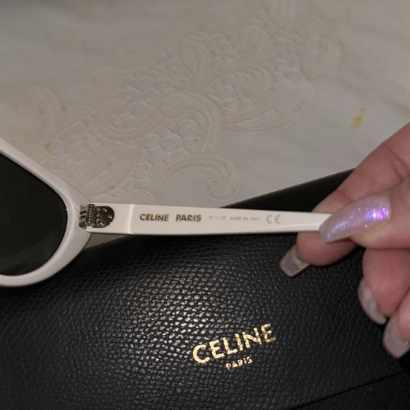 Celine sunglasses/ white with case - Picture 5 of 5